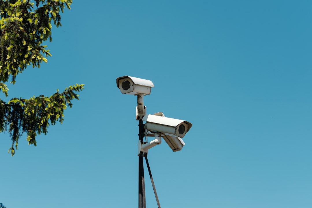 Poteau de surveillance périmétrique pour site industriel